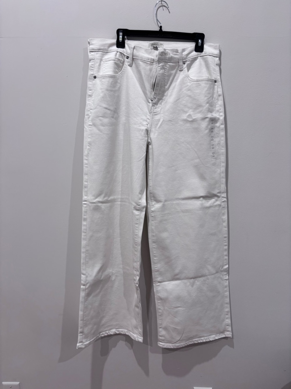 Banana Republic White Wide-Leg High-Rise Jeans